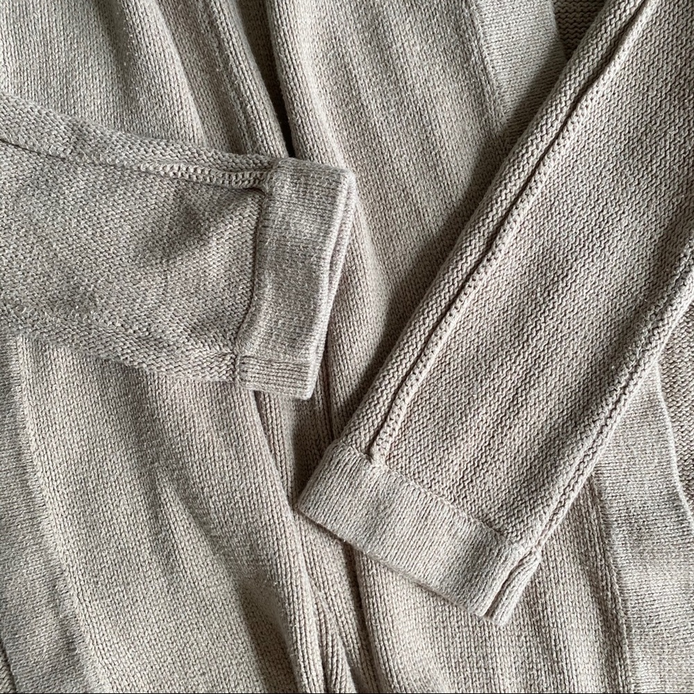 Forever 21 Knit Hooded Open Cardigan Tan Medium - Picture 8 of 11